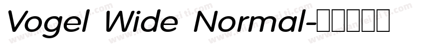 Vogel Wide Normal字体转换